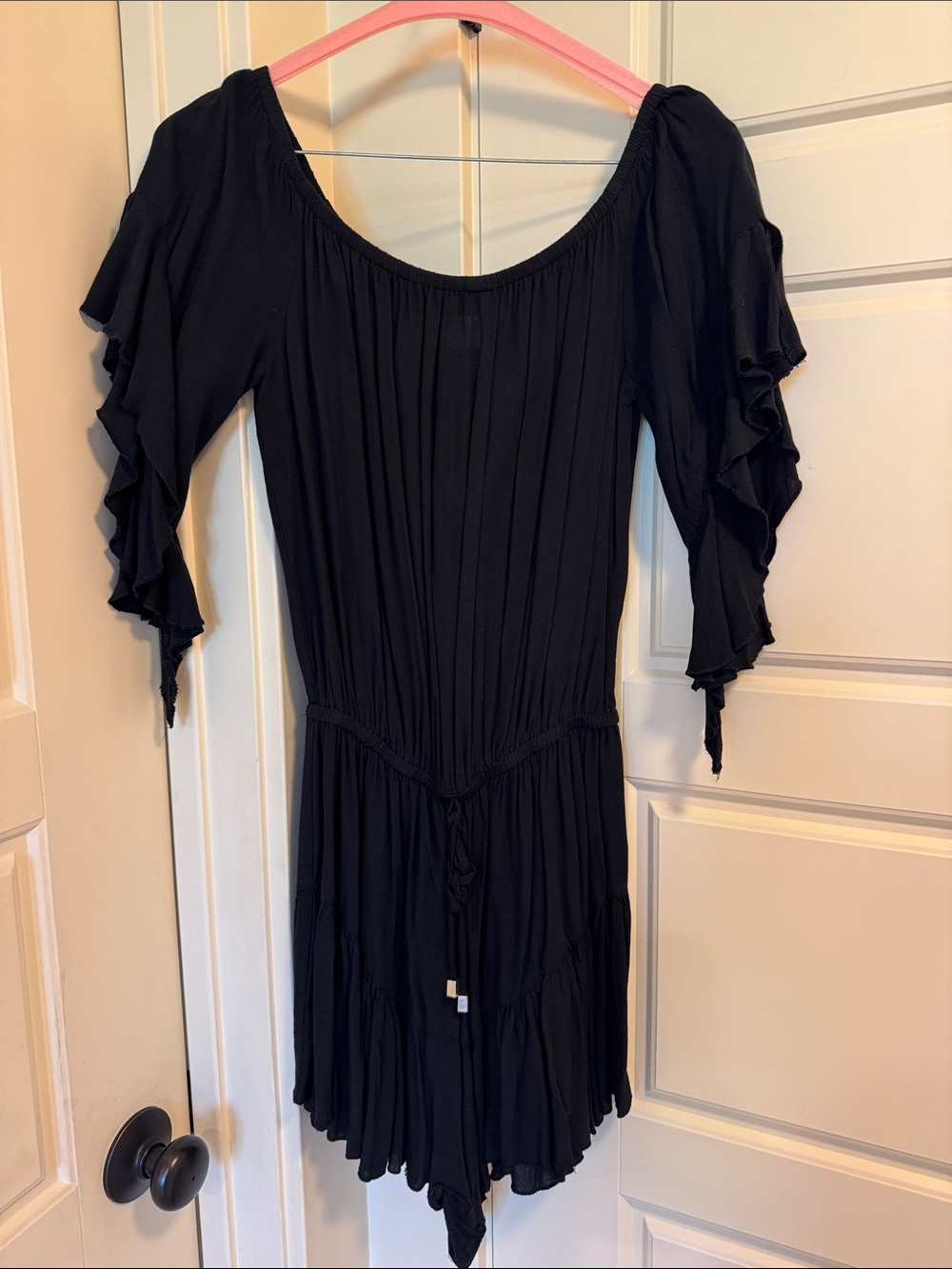 Venus Black Ruffle Sleeve Women’s‎ Romper